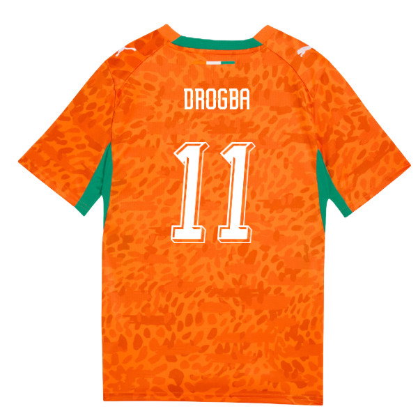 2026-2027 Ivory Coast Home Shirt (Kids) (Drogba 11)-SoccerKits Hub | Buy Soccer Jerseys Online